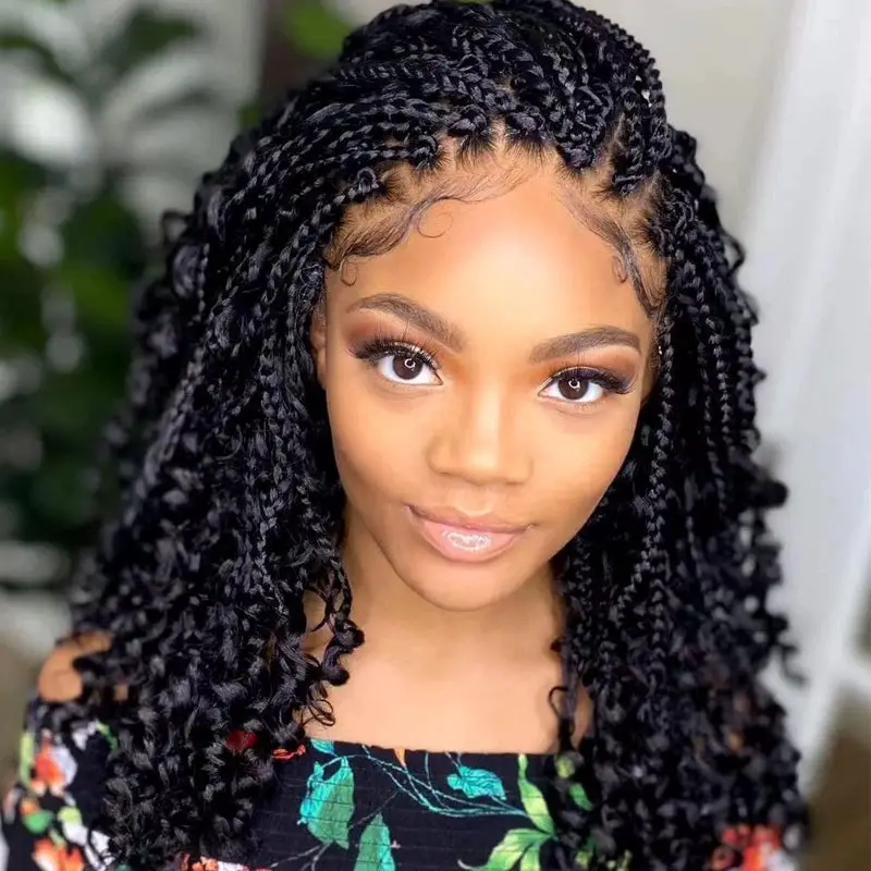 Mid-Back Braids And Kinky Curls — Classy Crochet Hair