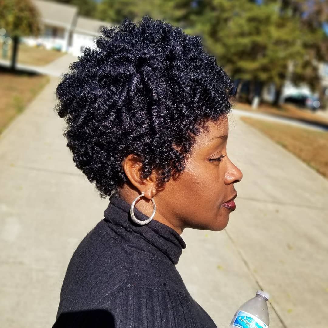 Short Voluminous Black Curly Crochet — Classy Crochet Hair