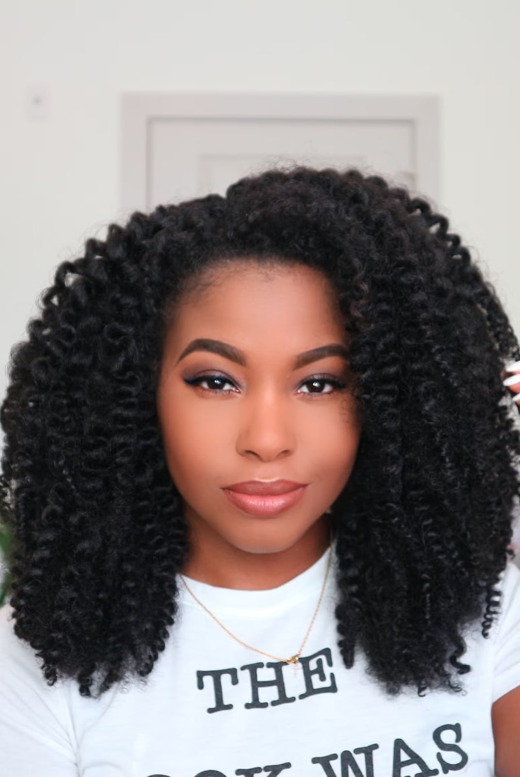 Shoulder Length Voluminous Black Twists — Classy Crochet Hair