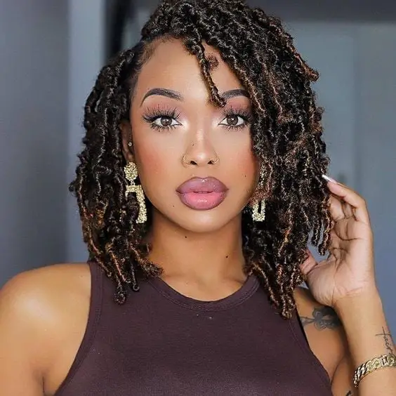 Short Locs With Honey Blonde Highlights — Classy Crochet Hair
