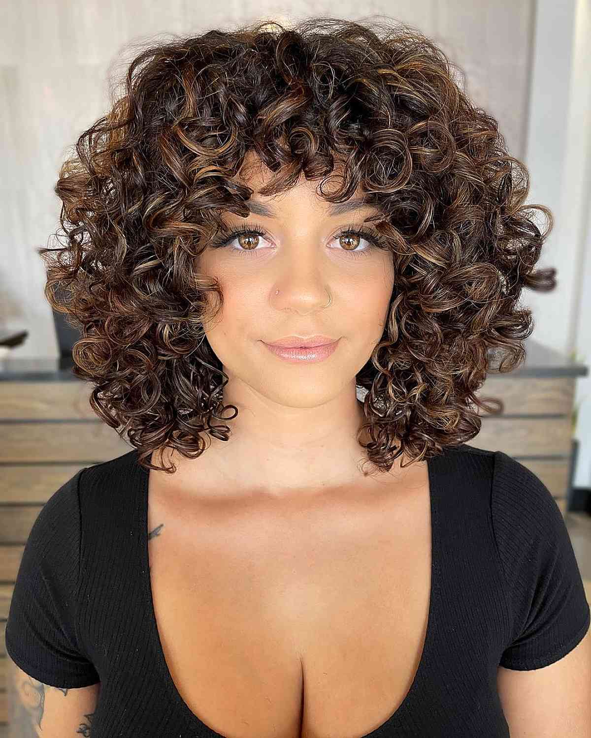 Layered Bob With Defined Curls Layered Bob With Defined Curls — Classy Curly Hair Hairstyles