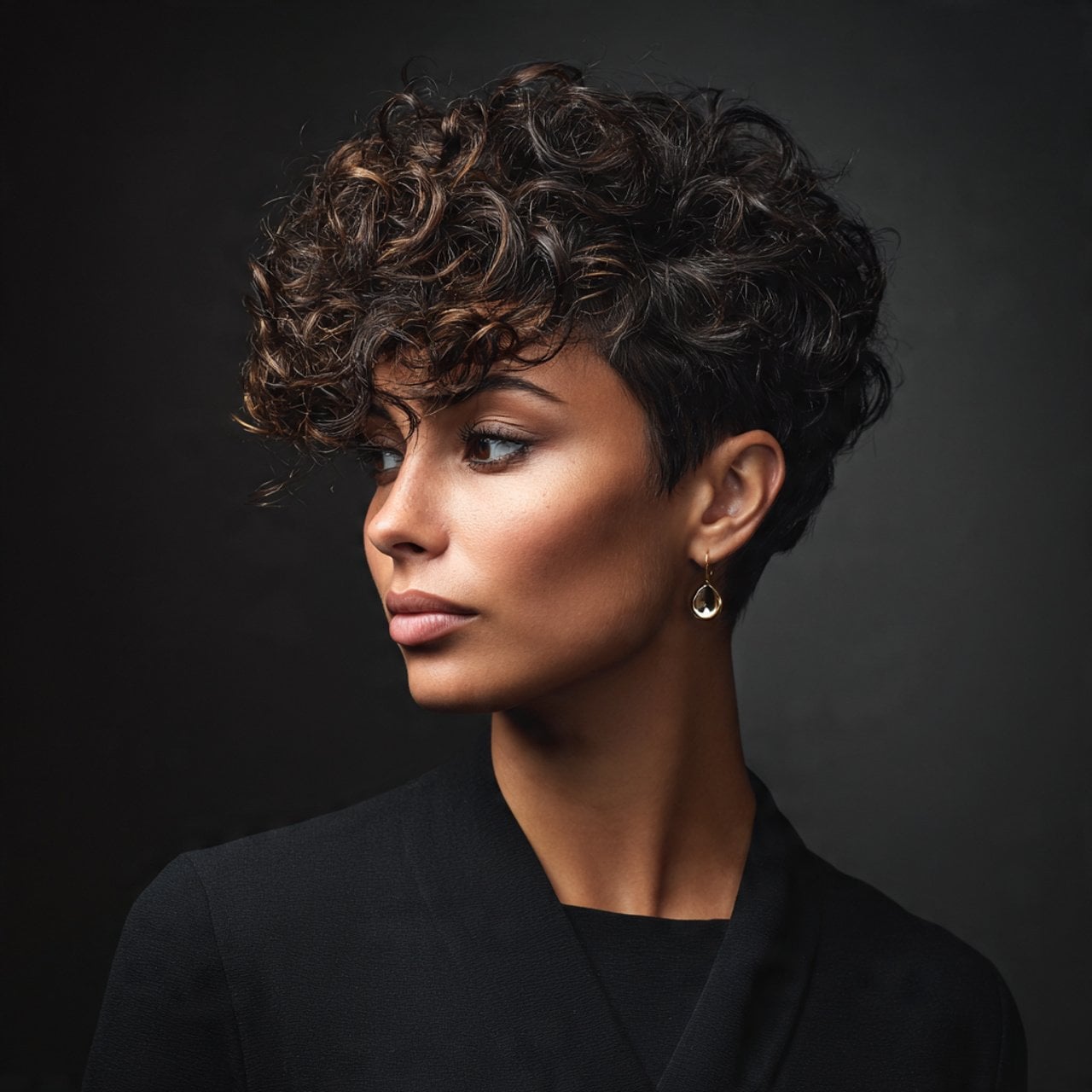 Short Layered Honey Blonde Curls With Styled In An Air-Dried Manner Short Layered Honey Blonde Curls With Styled In An Air-Dried Manner — Classy Curly Hairstyles for Black Women
