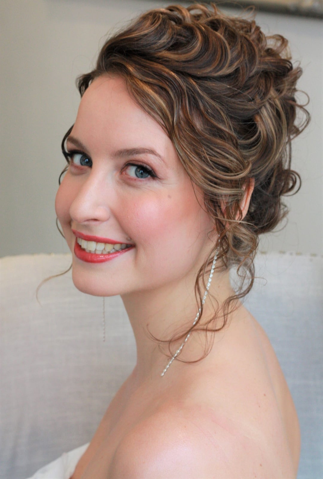 Medium Brown Updo With Blonde Highlights Medium Brown Updo With Blonde Highlights — Classy Curly Updo