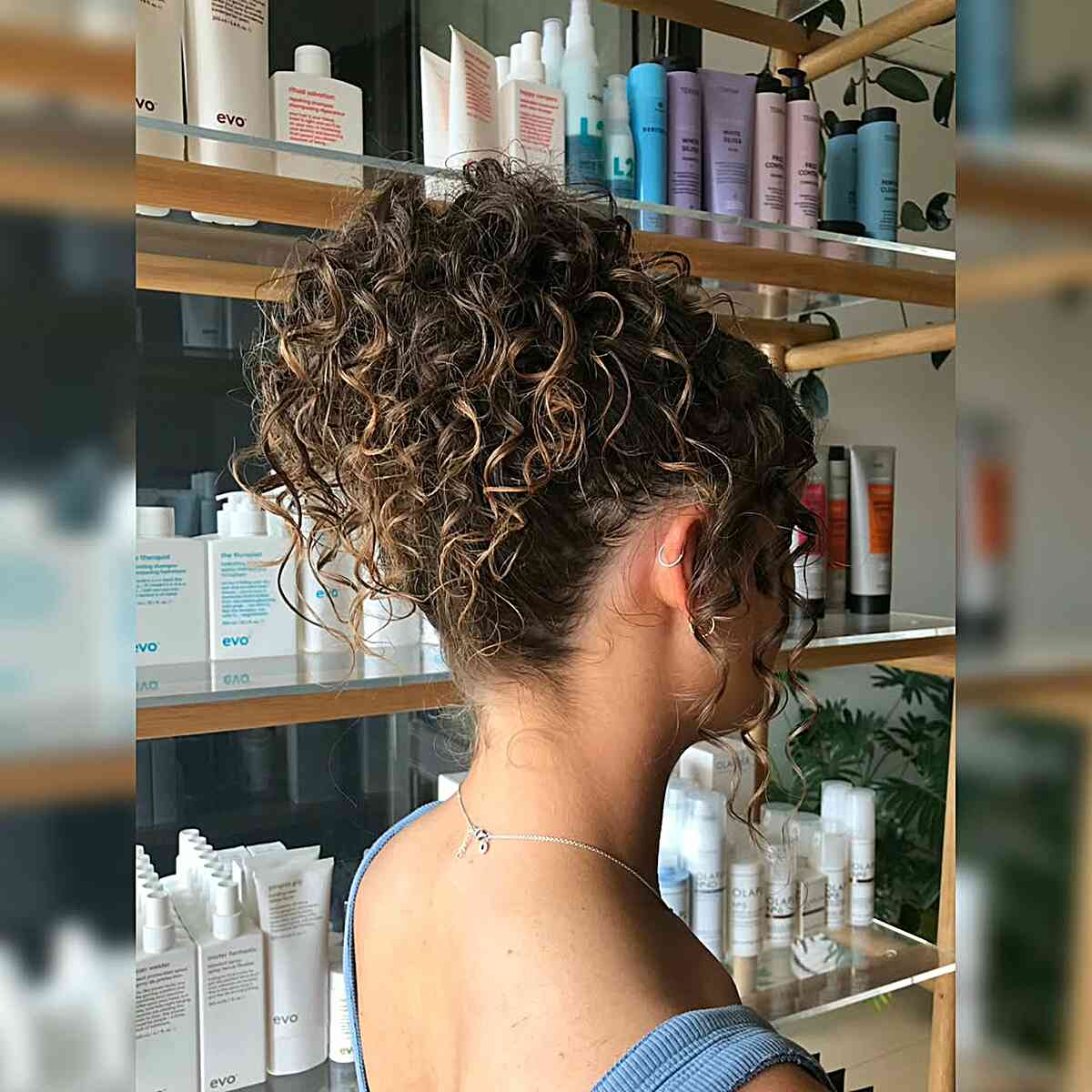 Messy Dark Brown Curly Updo Messy Dark Brown Curly Updo — Classy Curly Updo