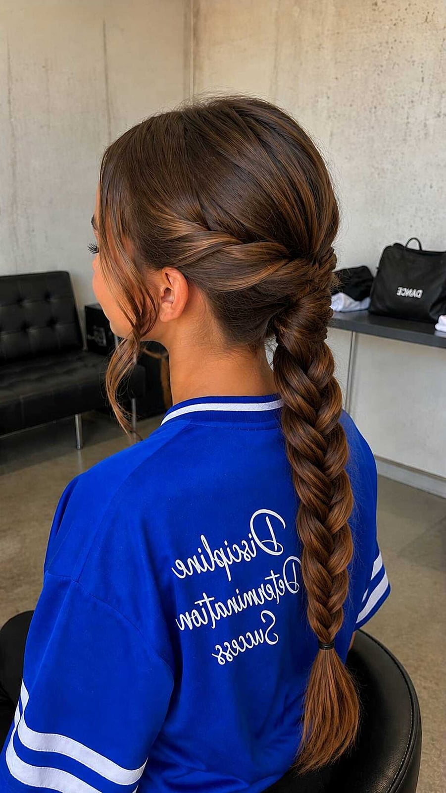 Dark Brown Fishtail Braid With Twists Dark Brown Fishtail Braid With Twists — Classy Dance Hair