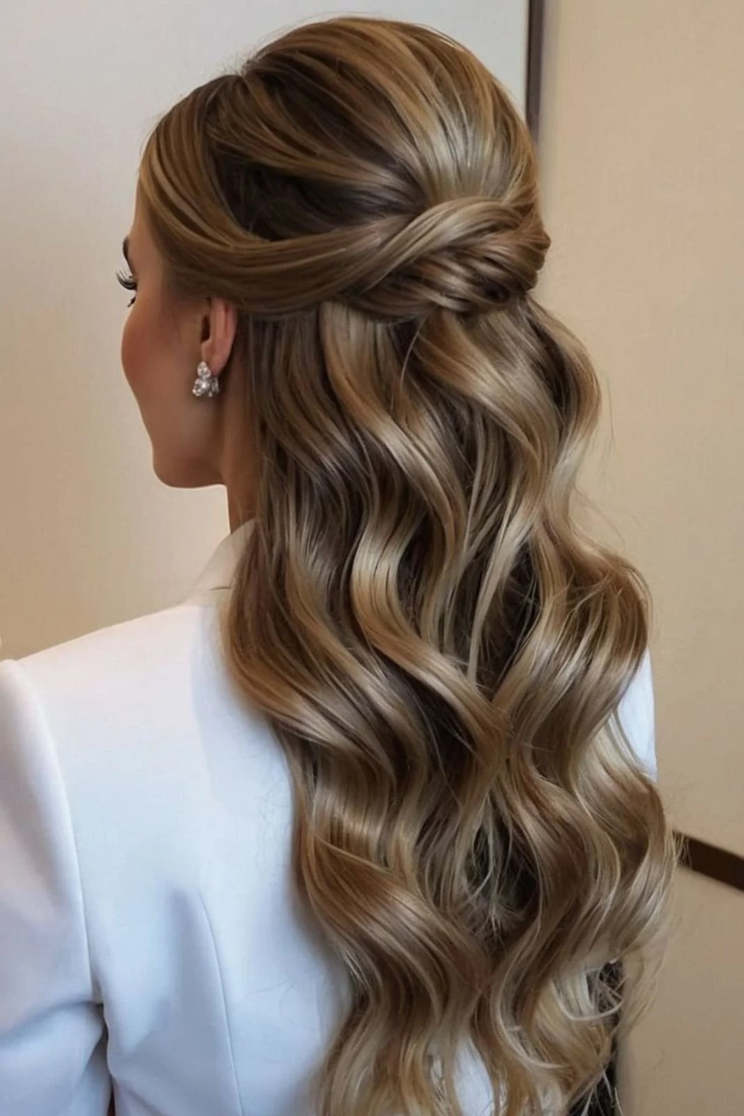 Blonde Half-Up Twisted Crown Blonde Half-Up Twisted Crown — Classy Dance Hair
