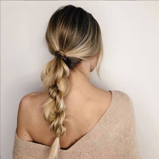 Blonde Chunky Braid With Root Shadow Blonde Chunky Braid With Root Shadow — Classy Dance Hair