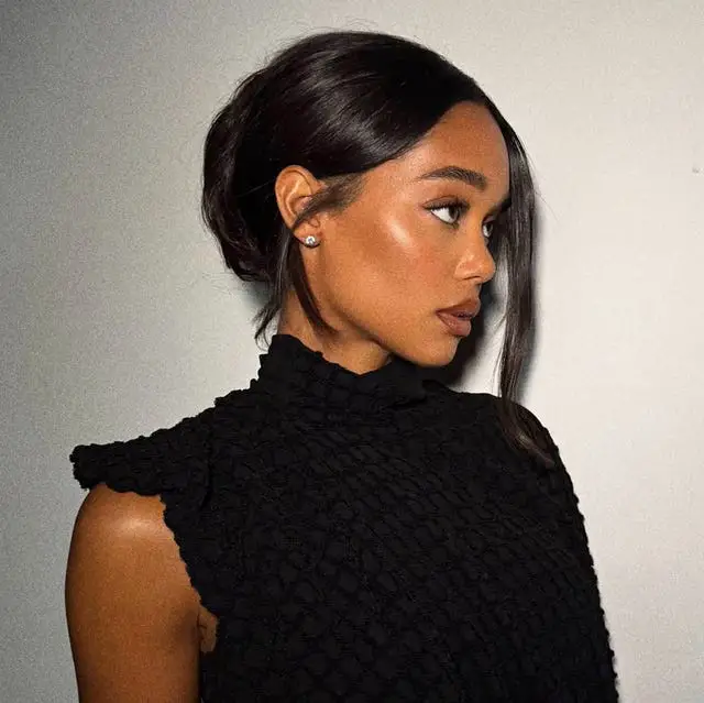 Dark Brown Sleek Low Bun With Wisps Dark Brown Sleek Low Bun With Wisps — Classy Dance Hair