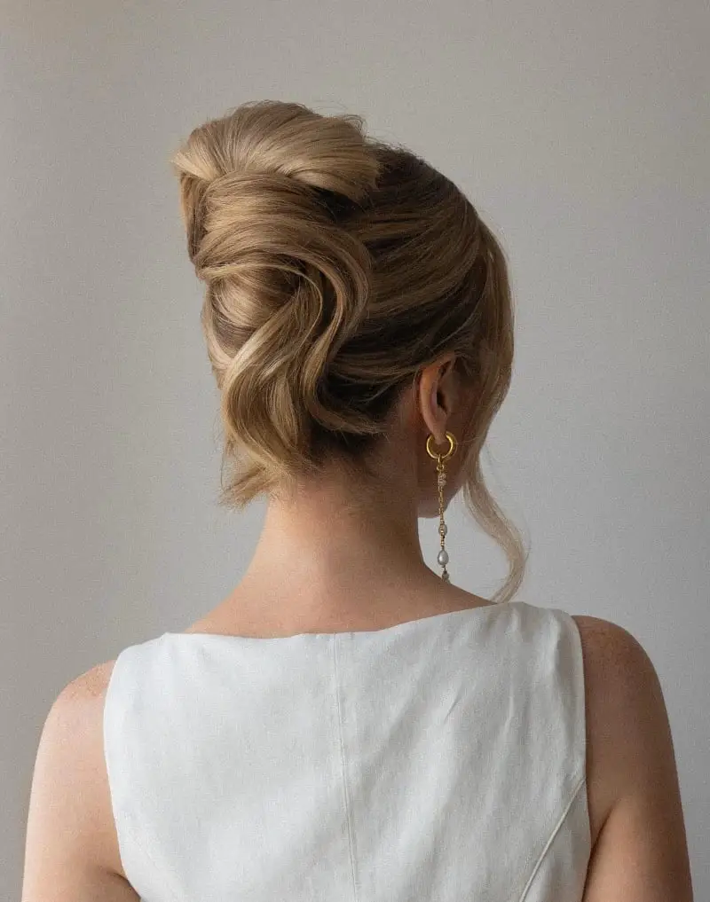 Ash Blonde Twisted Updo With Face-Framing Pieces Ash Blonde Twisted Updo With Face-Framing Pieces — Classy Dance Hair