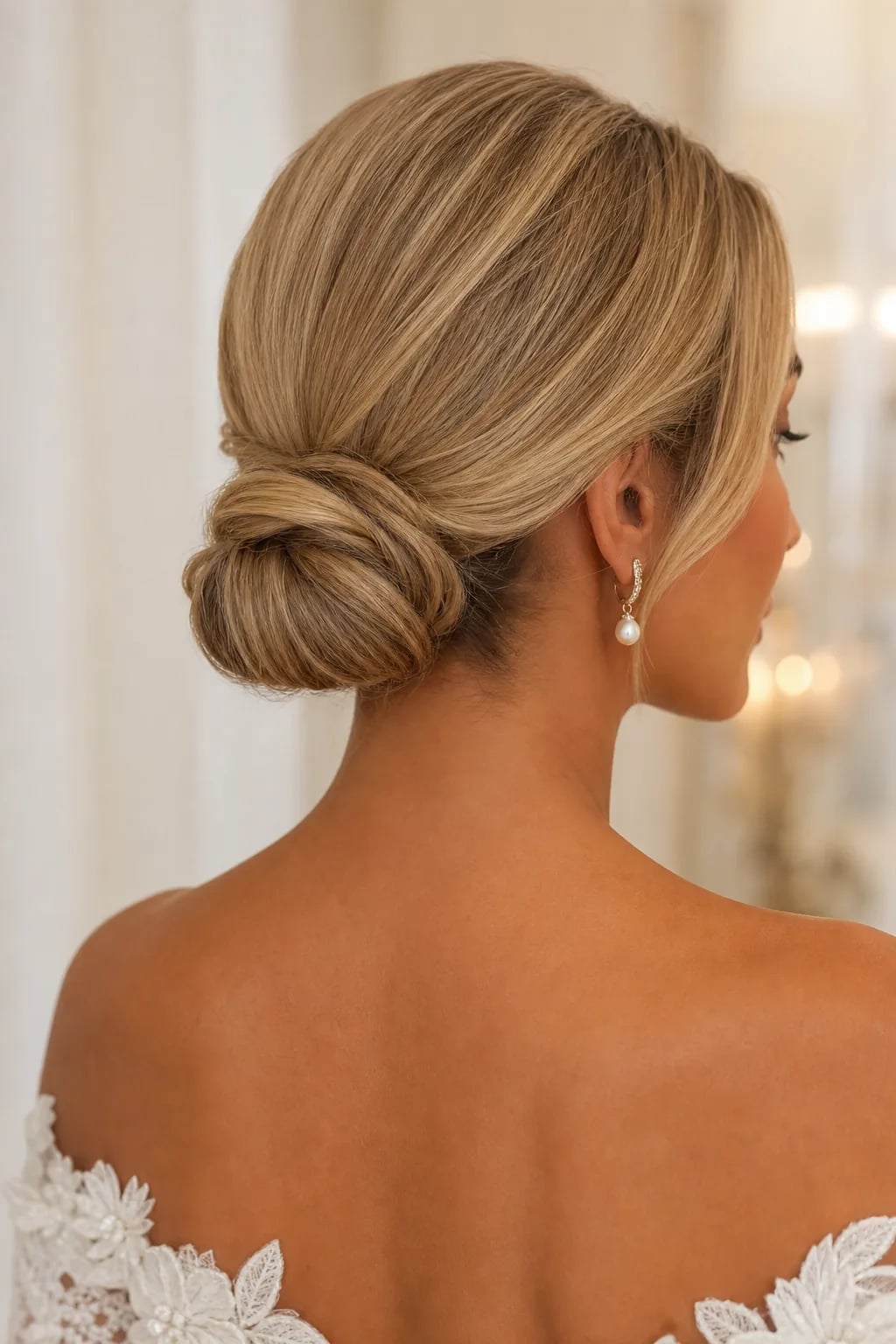 Polished Blonde Low Bun For Fine Hair — Classy Dance Hairstyles