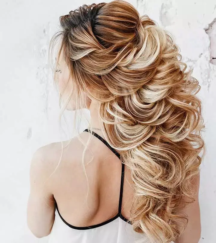 Honey Blonde Curls With Braided Accents — Classy Dance Hairstyles