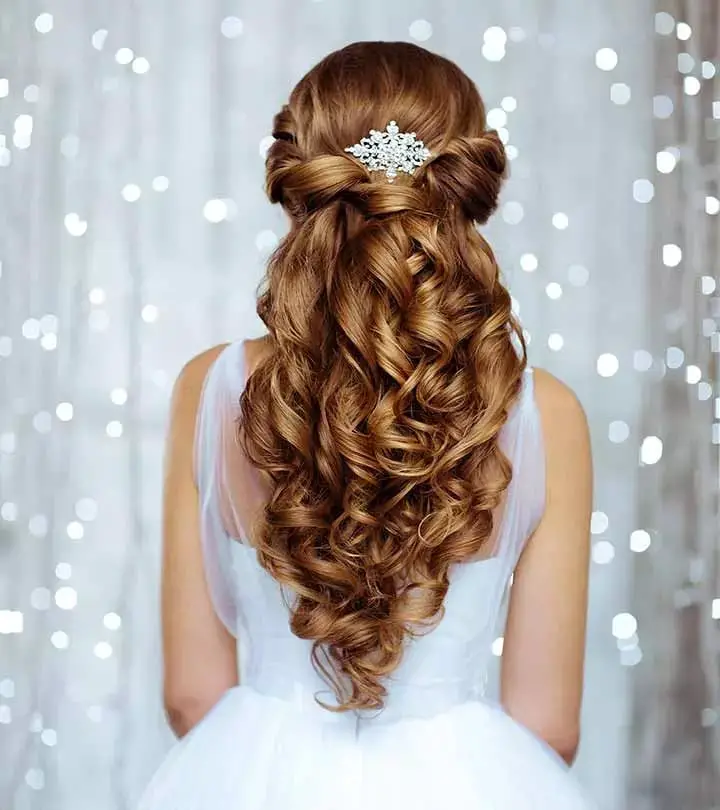 Warm Brown Half-Up With Twisted Sections — Classy Dance Hairstyles