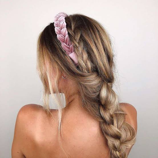 Blonde Half-Up With Braided Headband — Classy Dance Hairstyles