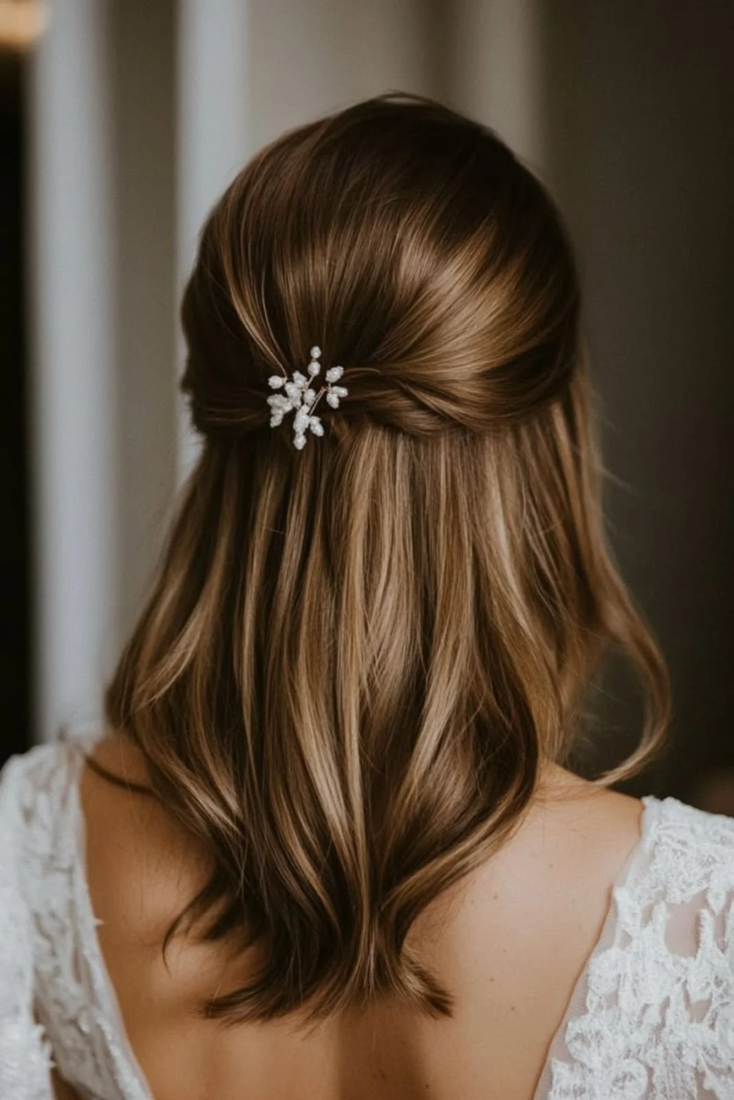 Medium Brown Half-Up With Twisted Sections, Close-Up Take — Classy Dance Hairstyles