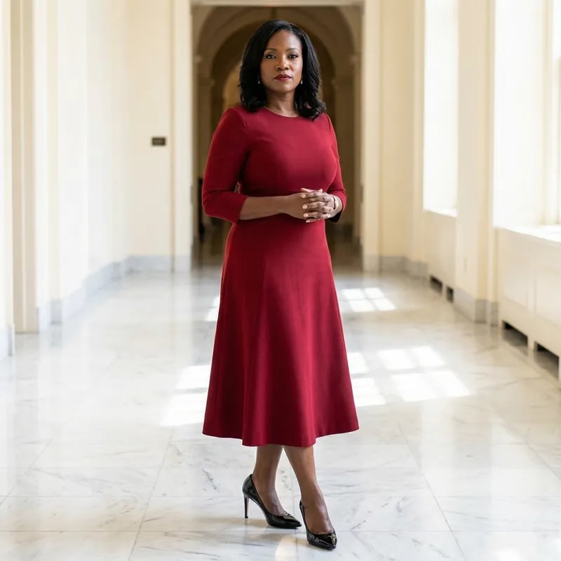 Classic Dark Red A-Line Midi Dress — Classy Dark Red Dress