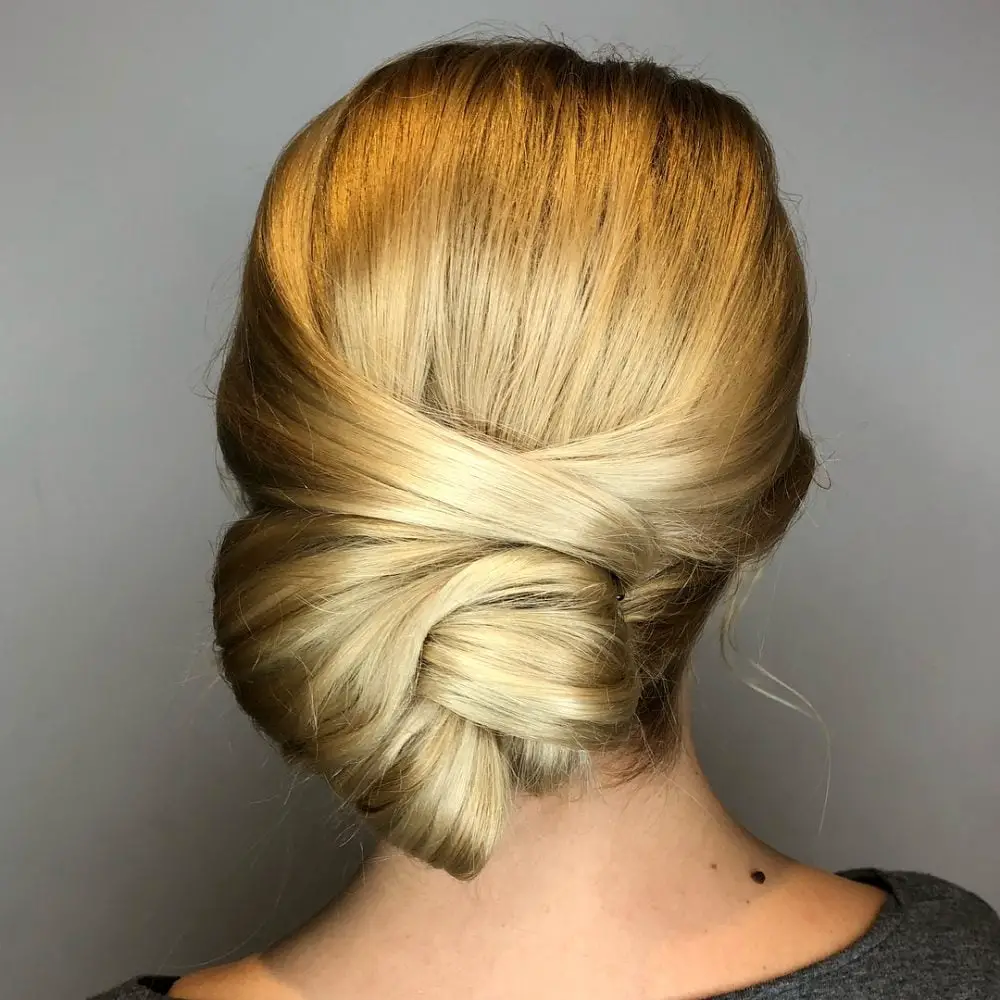 Low Bun With Intricate Twists Low Bun With Intricate Twists — Classy Dirty Hair Hairstyles