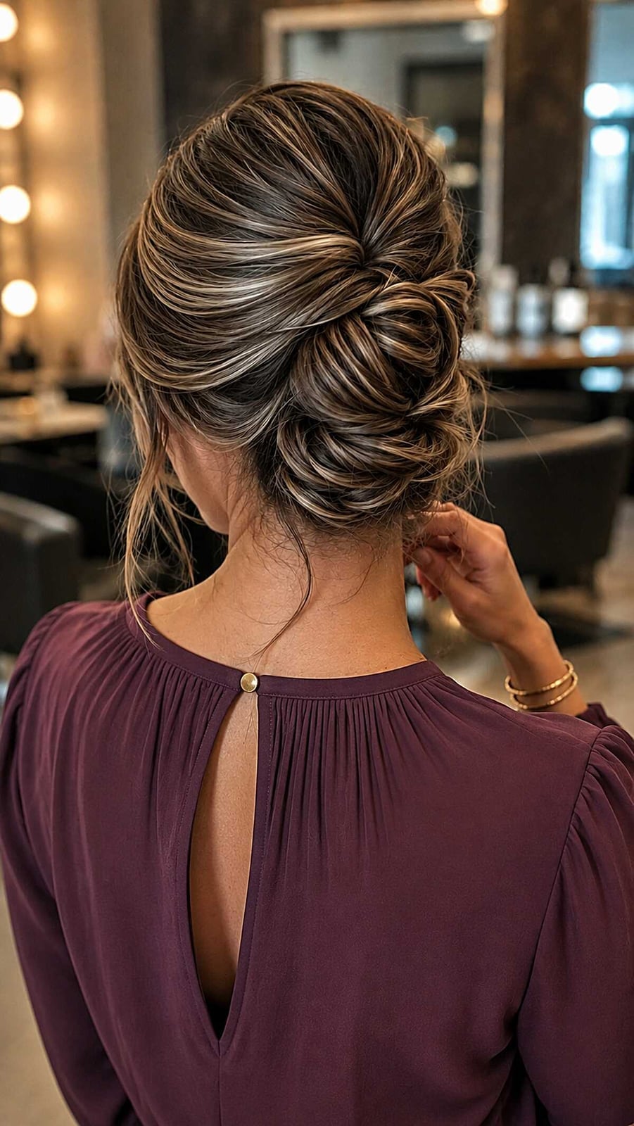 Intricate Twisted Updo With Blonde Highlights Intricate Twisted Updo With Blonde Highlights — Classy Dirty Hair Hairstyles