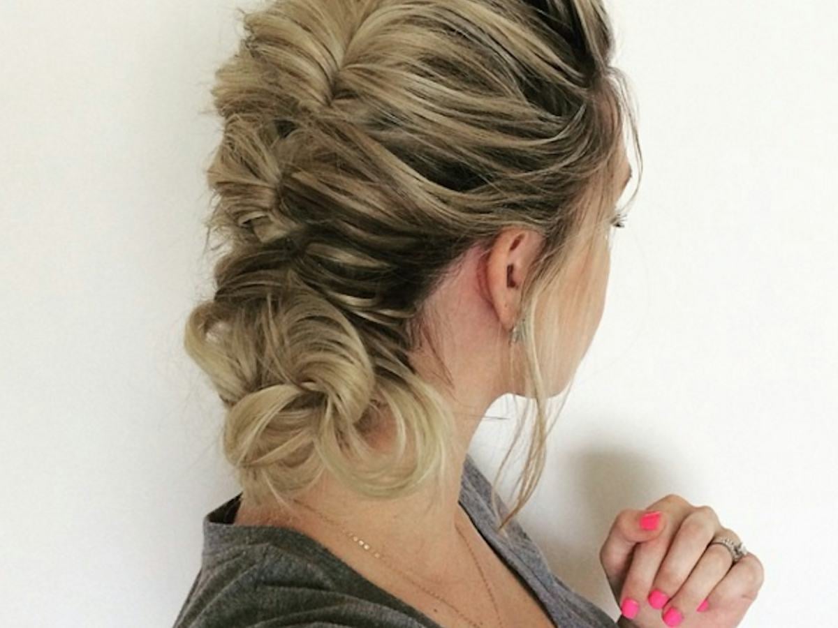Complex Braided Updo With Face-Framing Strands Complex Braided Updo With Face-Framing Strands — Classy Dirty Hair Hairstyles