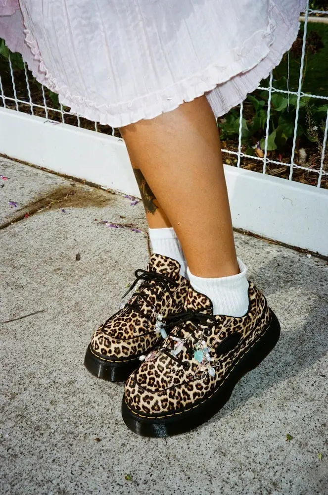 Leopard Print Platform Boots With Ruffled Skirt Leopard Print Platform Boots With Ruffled Skirt — Classy Doc Martens Outfits