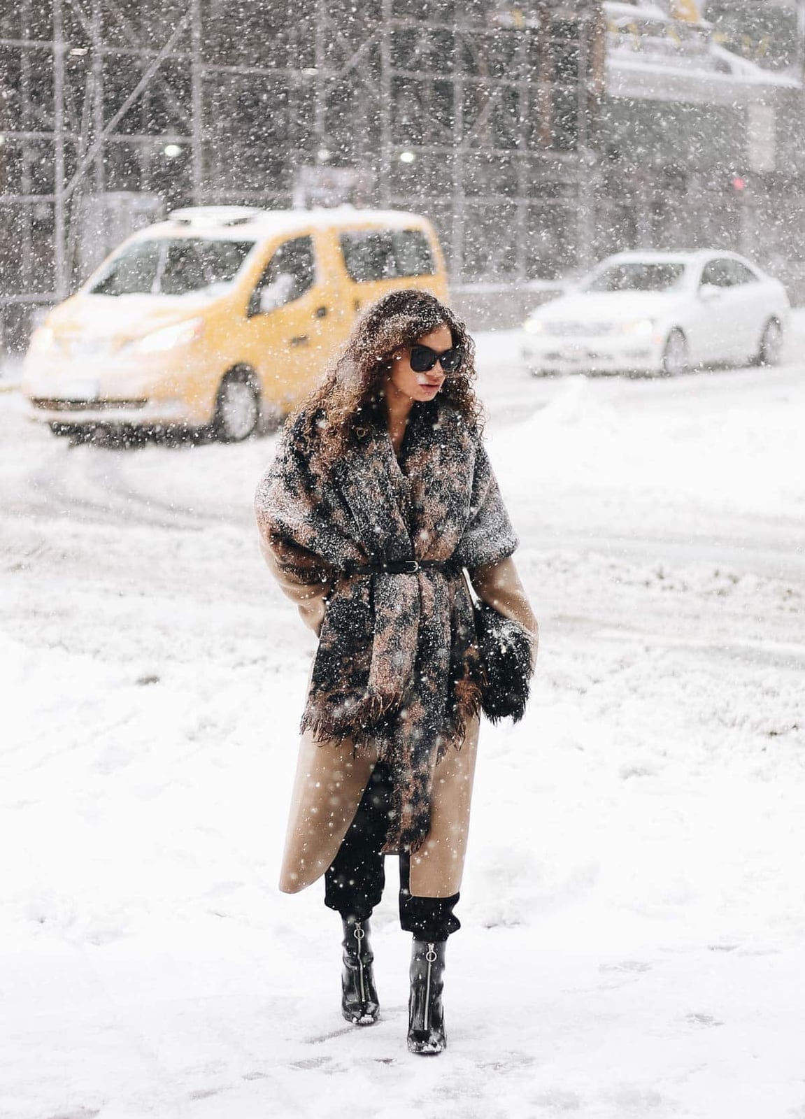 Layered Coats In Snow — Classy Downtown Girl Outfits