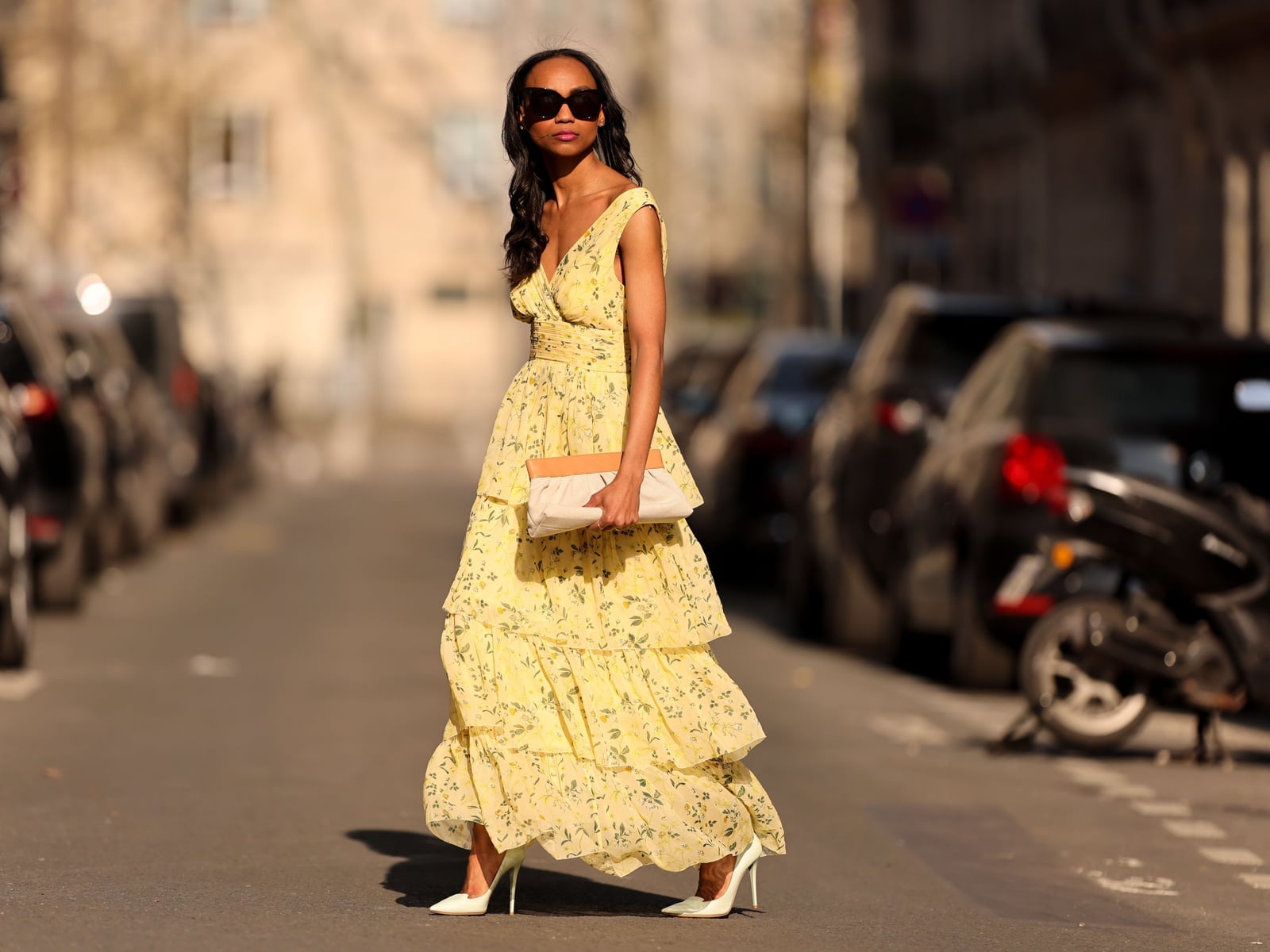Yellow Floral Tiered Maxi Dress Yellow Floral Tiered Maxi Dress — Classy Dress As Your Type
