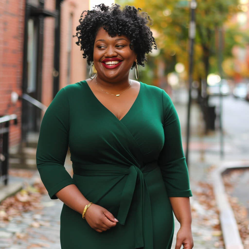 Dark Green Jersey Knit Wrap Dress Dark Green Jersey Knit Wrap Dress — Classy Dress As Your Type