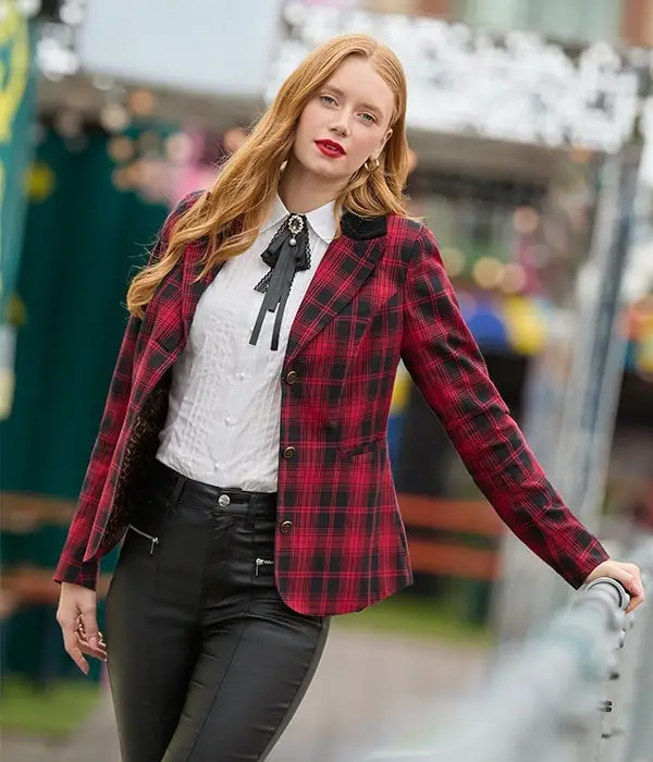Plaid Blazer with Leather Pants Plaid Blazer with Leather Pants — Classy Edgy Outfits
