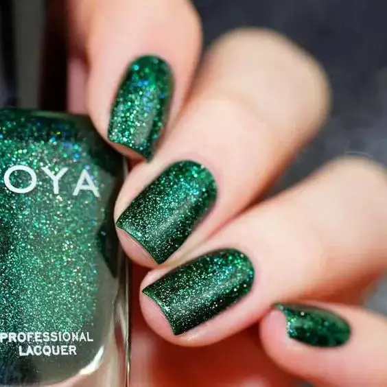 Sparkling Emerald Green Glitter Square Nails Sparkling Emerald Green Glitter Square Nails — Classy Emerald Green Nails