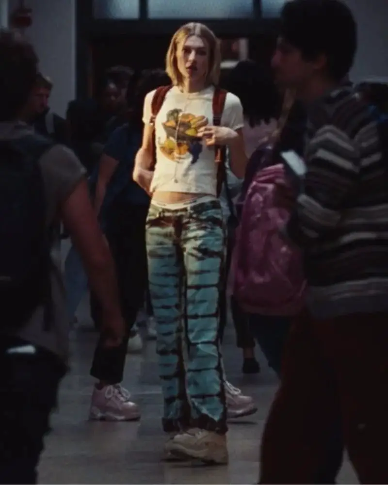 Graphic T-Shirt with Tie-Dye Wide-Leg Pants — Classy Euphoria Outfits