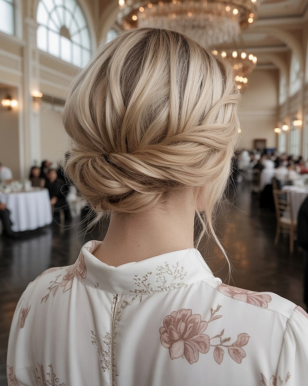 Medium Blonde Twisted Updo — Classy Everyday Hairstyles