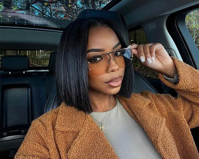 Sleek Dark Brown Bob Under Chin, темно-каштановый — Classy Everyday Hairstyles
