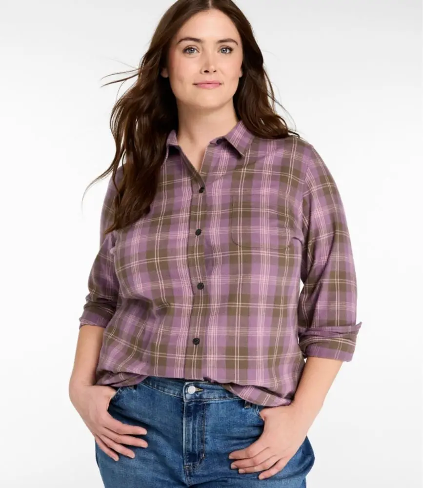 Purple Green Plaid Flannel With Denim Jeans, Close-Up Take Purple Green Plaid Flannel With Denim Jeans, Close-Up Take — Classy Flannel Outfits