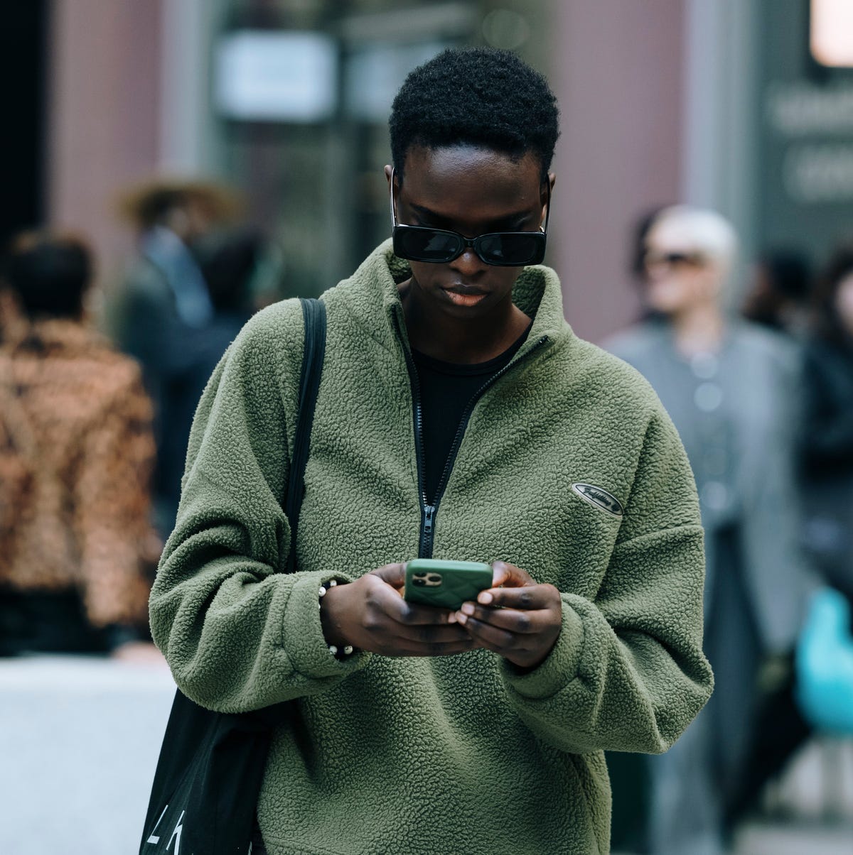 Olive Green Textured Fleece Quarter Zip Olive Green Textured Fleece Quarter Zip — Classy Fleece Outfits