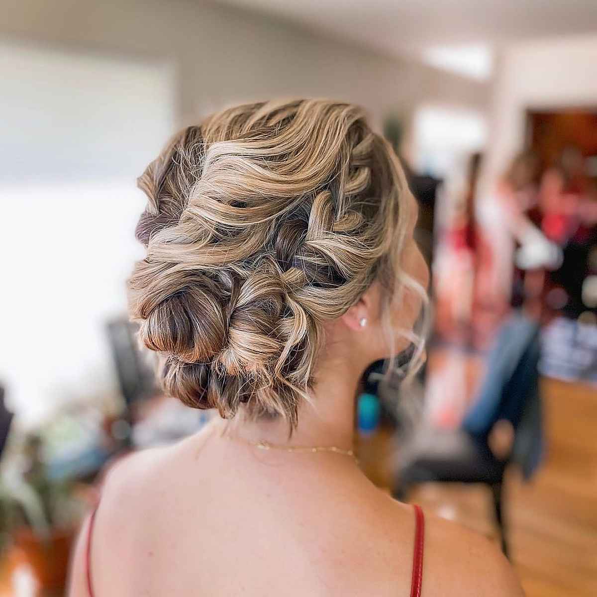 Low Updo With Intricate Braids — Classy Formal Updos