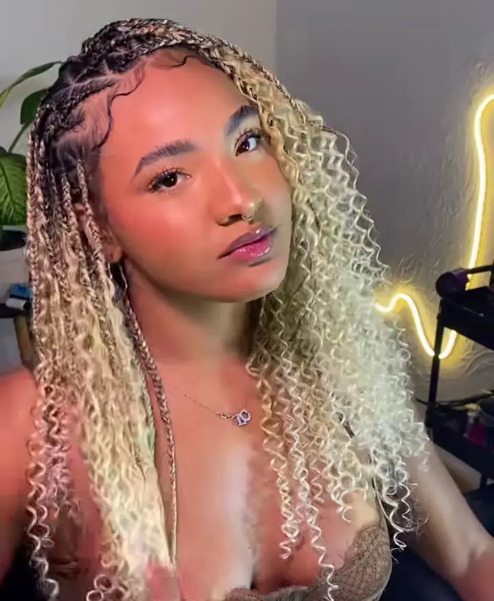 Shoulder Length Black Fulani Braids With Curly Extensions — Classy Fulani Braids with Curls