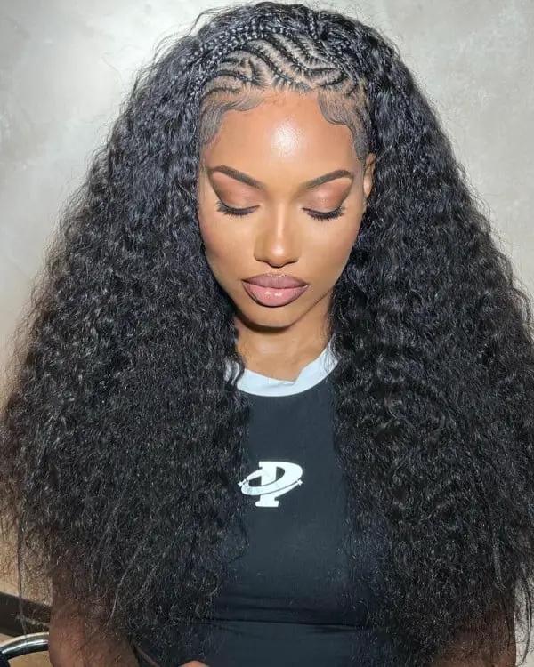 Black Fulani Braids With Intricate Parting And Curls — Classy Fulani Braids with Curls
