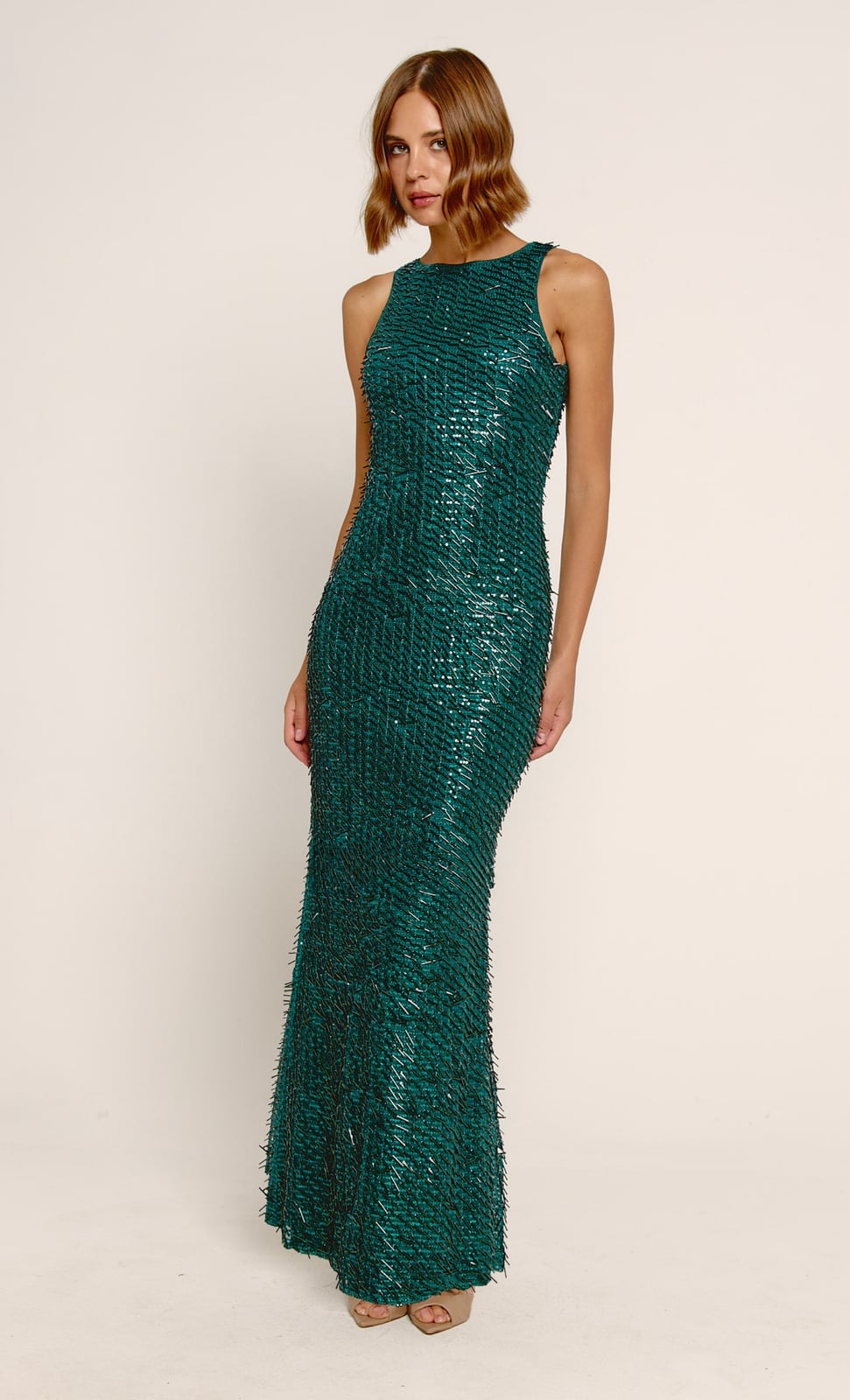 Deep Green Sequin Sheath Dress Deep Green Sequin Sheath Dress — Classy Glitter Dresses