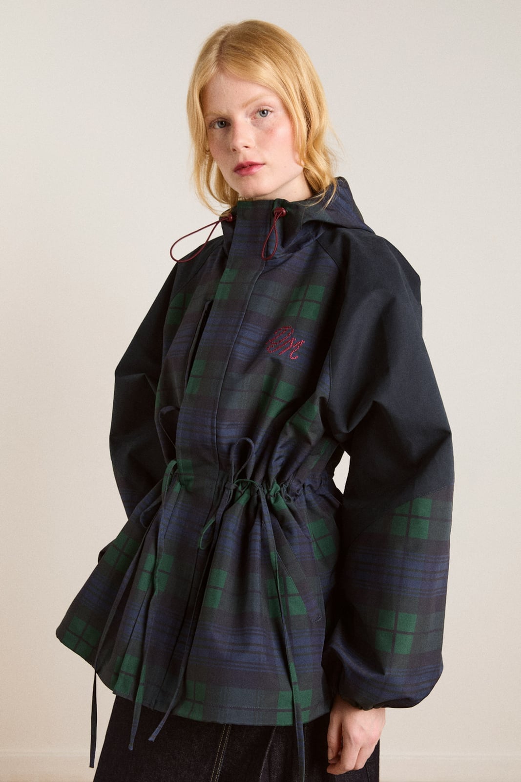 Navy And Green Plaid Hooded Jacket Navy And Green Plaid Hooded Jacket — Classy Gorpcore Outfits