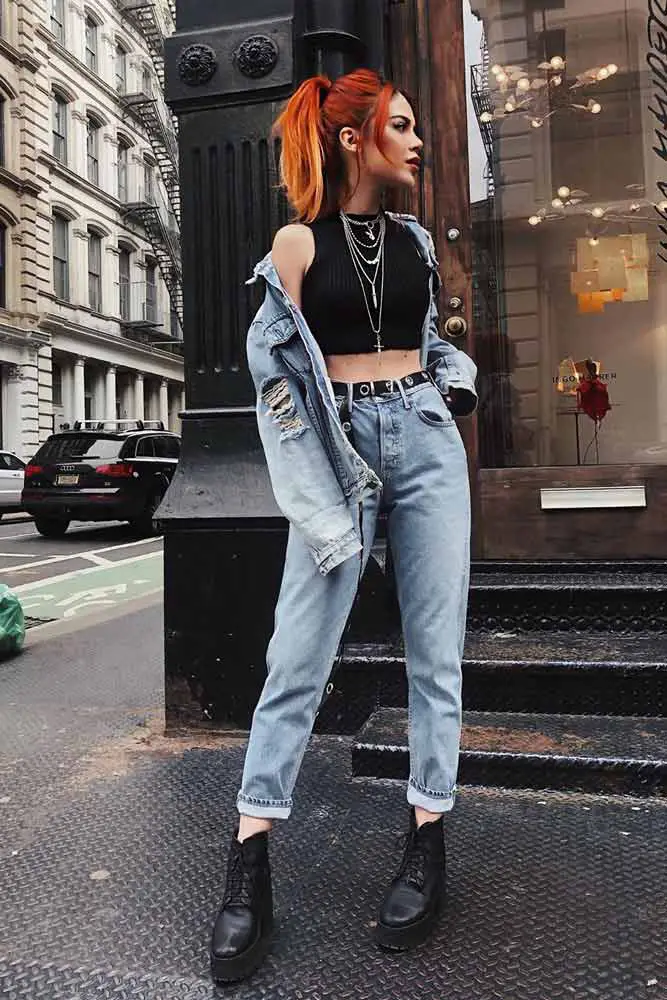Ripped Denim Jacket and Jeans Ripped Denim Jacket and Jeans — Classy Grunge Outfits