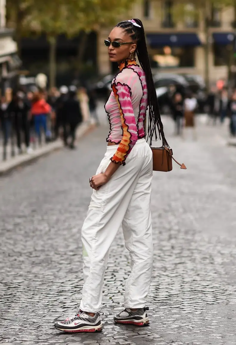 Tie-Dye Mesh Top and Track Pants Tie-Dye Mesh Top and Track Pants — Classy Gym Outfits