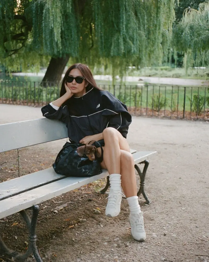 Black Track Jacket and White T-Shirt With Shorts Black Track Jacket and White T-Shirt With Shorts — Classy Gym Outfits