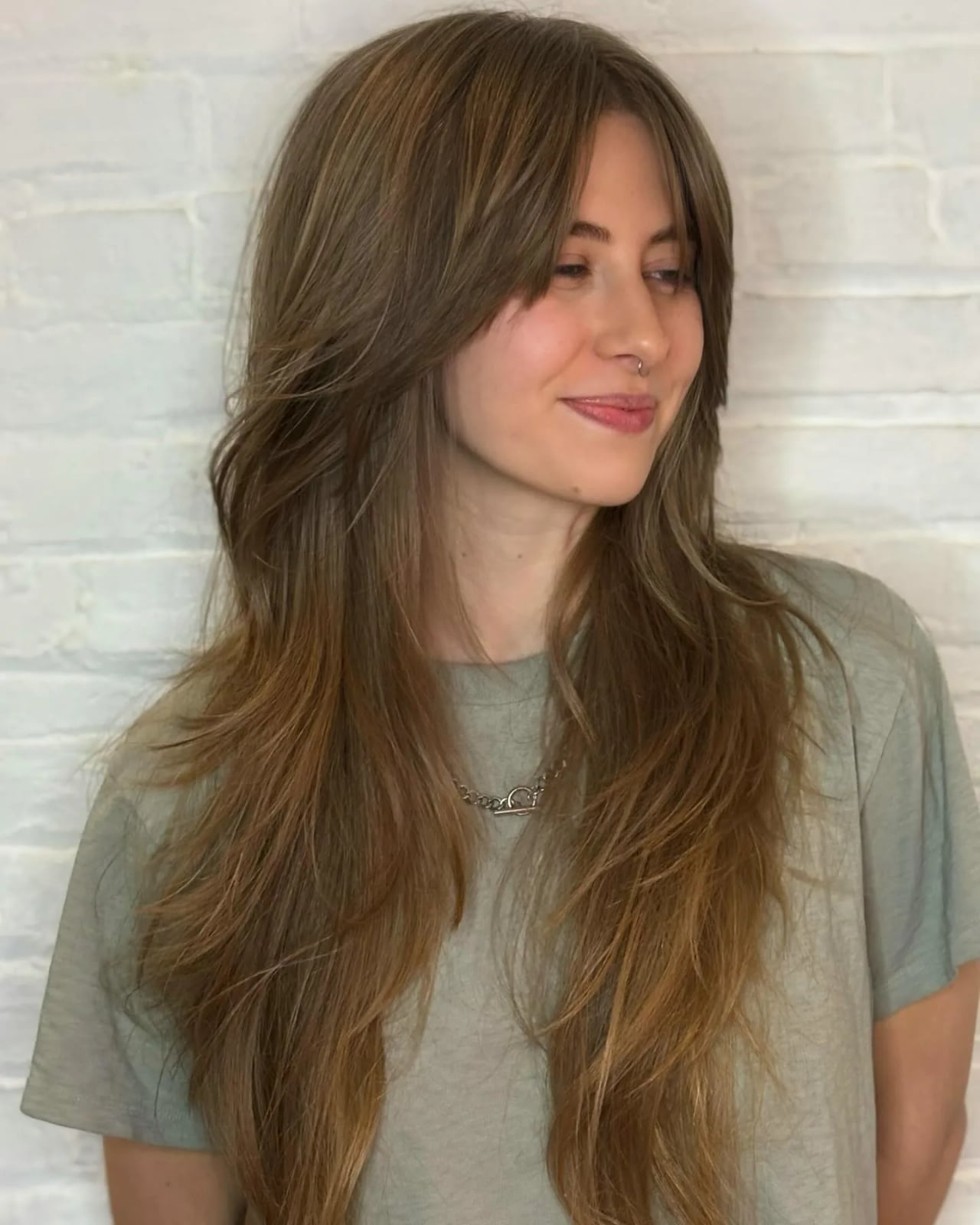 Long Layered With Curtain Bangs And Soft Waves — Classy Hair Care Routine