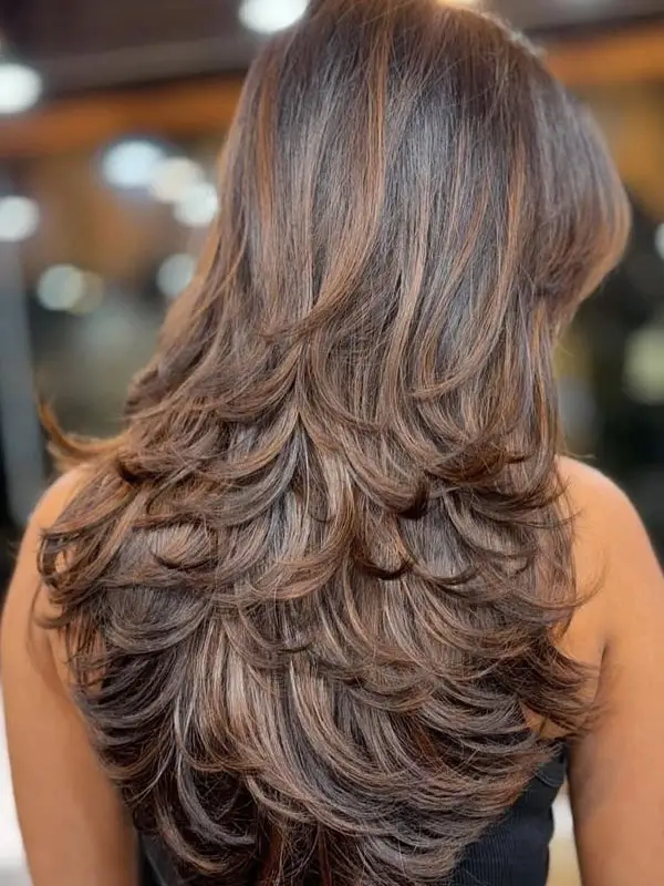 Mid-Back With Sculpted Layers And Highlights — Classy Hair Care Routine