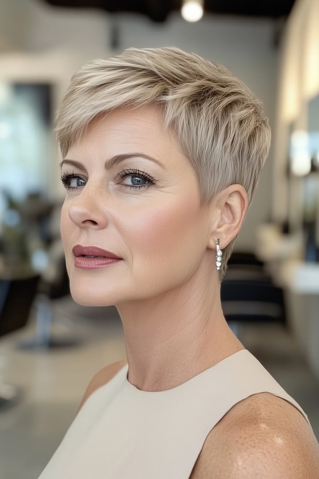 Ash Blonde Textured Pixie Cut Ash Blonde Textured Pixie Cut — Classy Hair Pictures