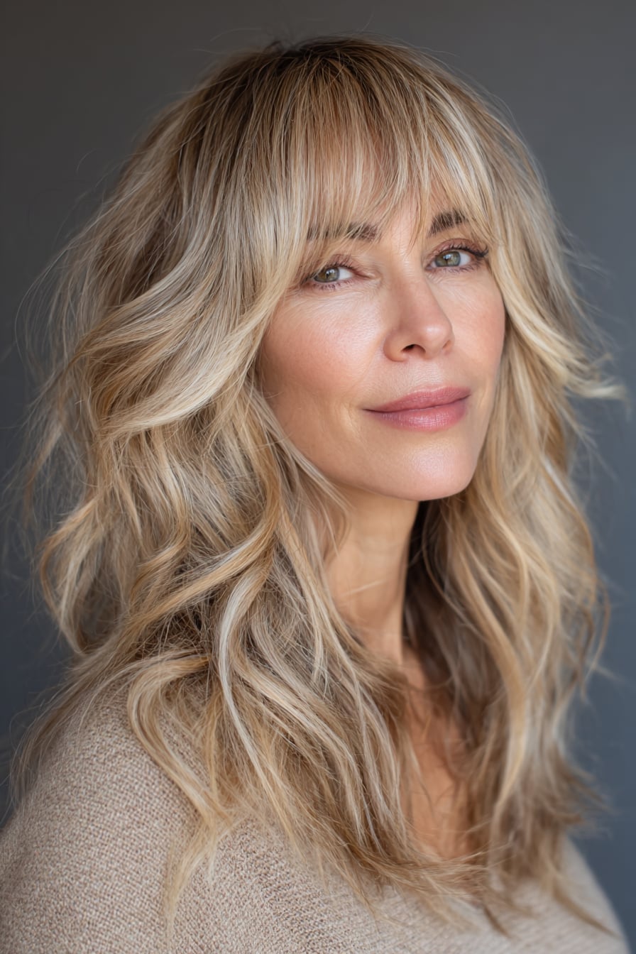 Shoulder Length Layers With Curtain Bangs Shoulder Length Layers With Curtain Bangs — Classy Hair with Bangs