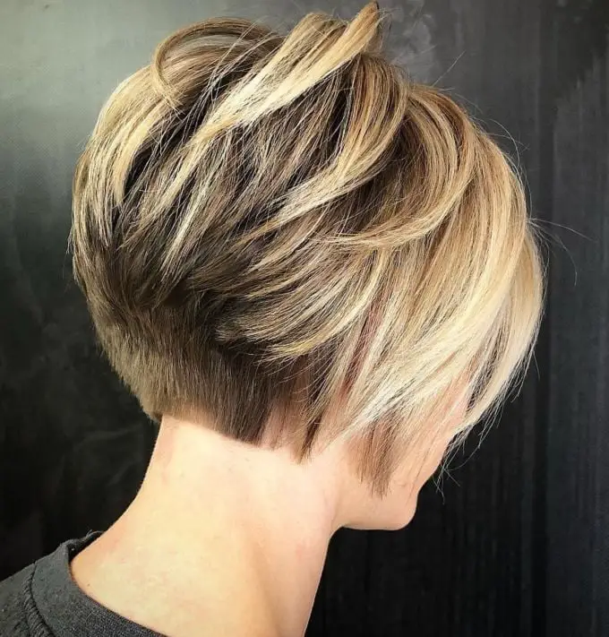 Layered Blonde Pixie With Tousled Texture Layered Blonde Pixie With Tousled Texture — Classy Hairstyles for Thick Hair