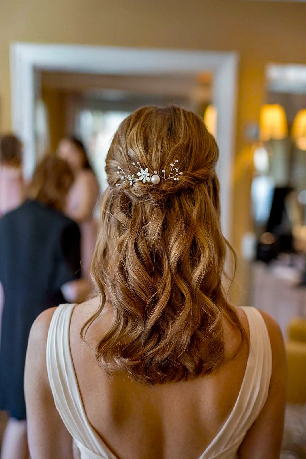 Medium Brown Half Updo With Braids and Waves Medium Brown Half Updo With Braids and Waves — Classy Hairstyles to Do