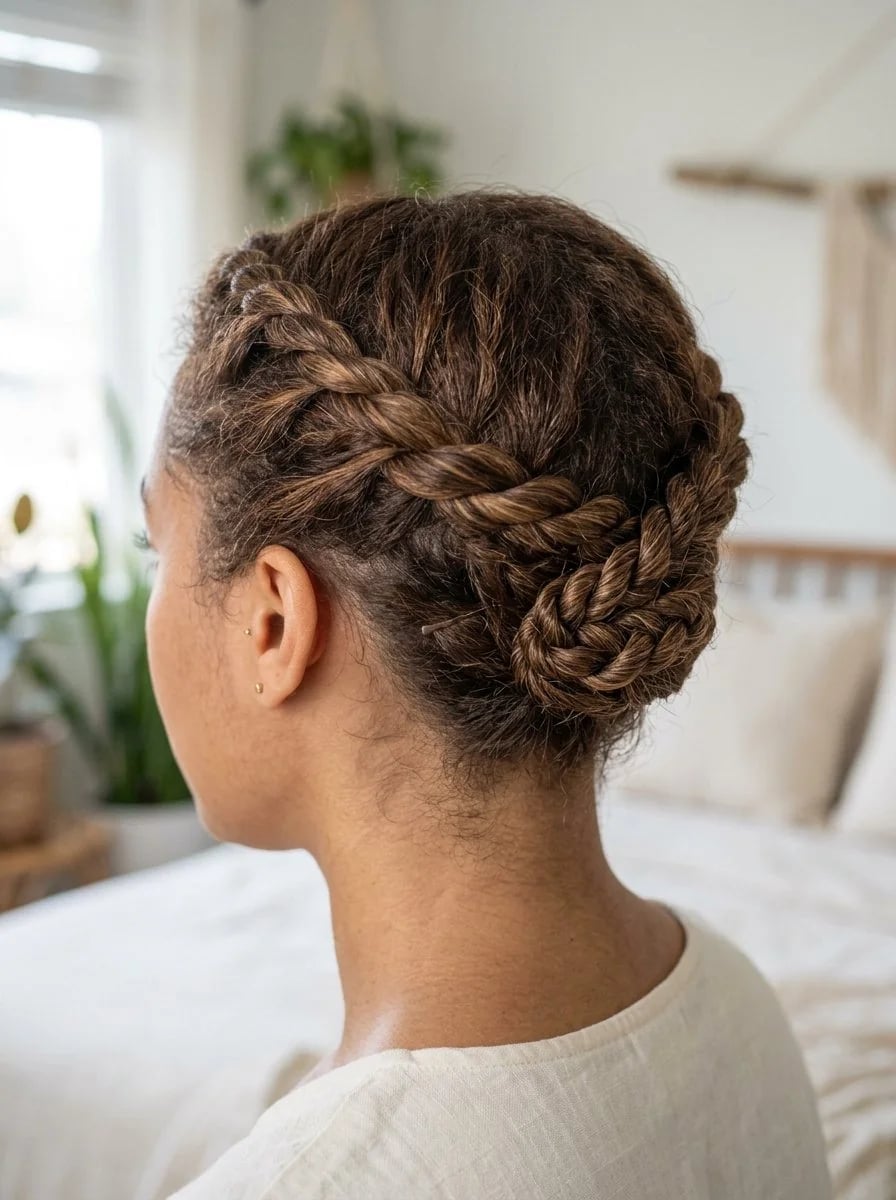 Dark Brown Crown Braid Updo Dark Brown Crown Braid Updo — Classy Hairstyles to Do