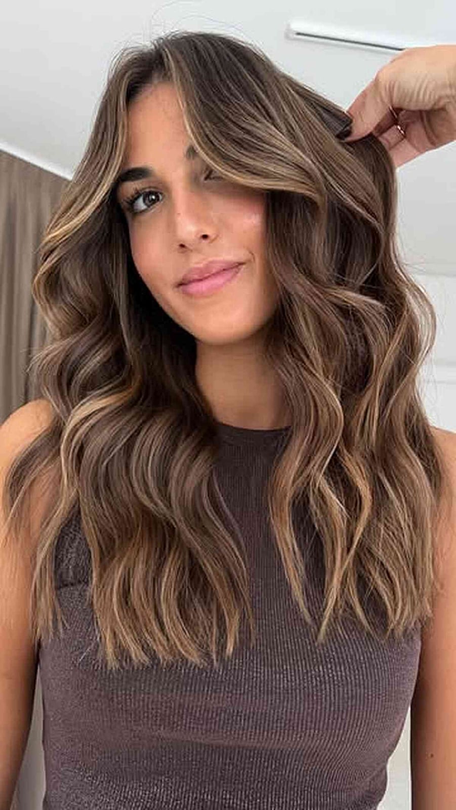 Dark Brown With Lighter Brown Highlights Glossy Finish — Classy Highlights Brown Hair
