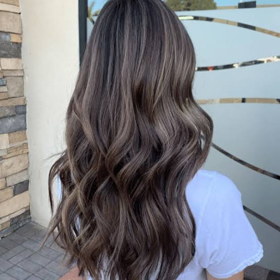 Long Layered Dark Brown Ash Blonde Dimension — Classy Highlights Brown Hair